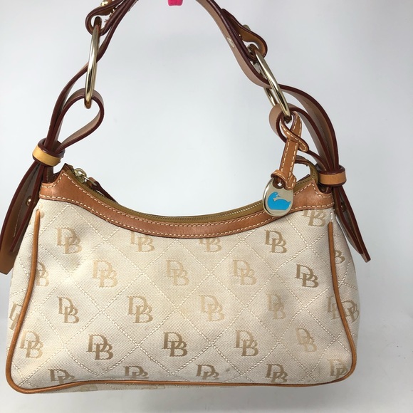 Vintage Dooney & Bourke Quilted Signature Shoulder Bag